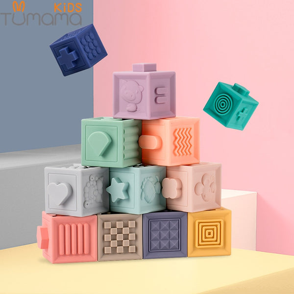 Tumama 12pcs/set Baby Grasp Toy Building Blocks
