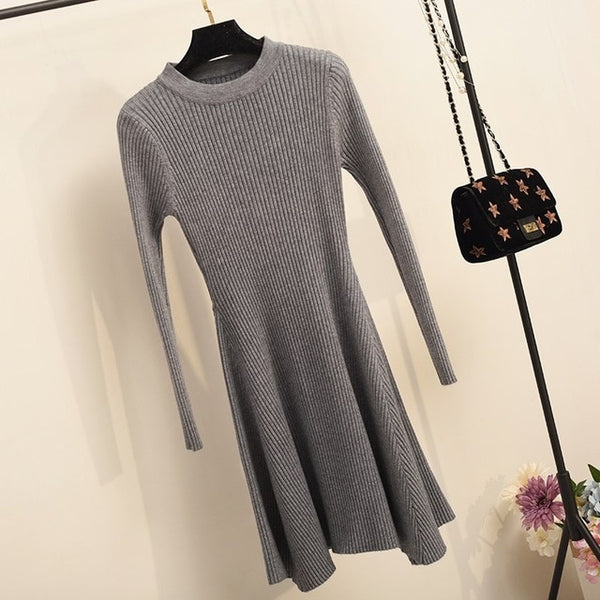 Women Long Sleeve Sweater Dress