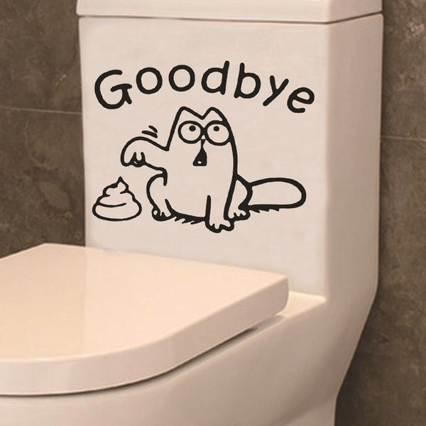 1 Pcs Toilet Bathroom Creative Waterproof Sticker