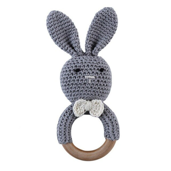 1pc Animal Rabbit Bear Crochet Wooden Ring